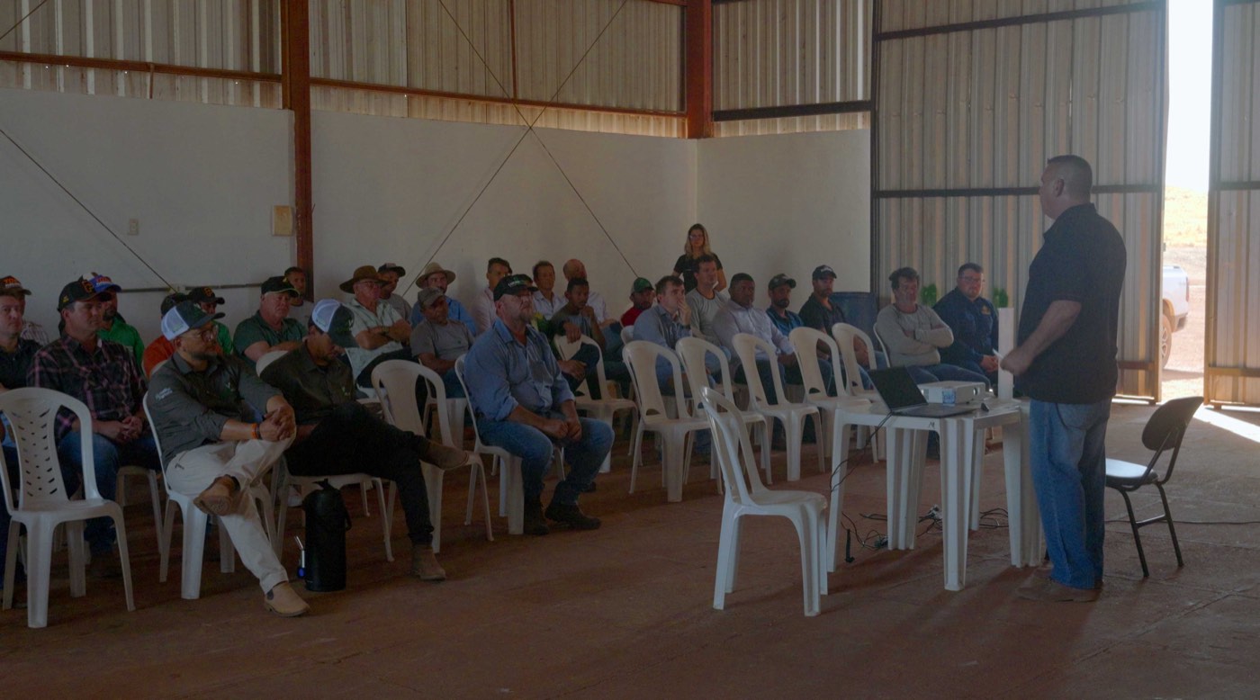 Treinamento em galpão com equipe